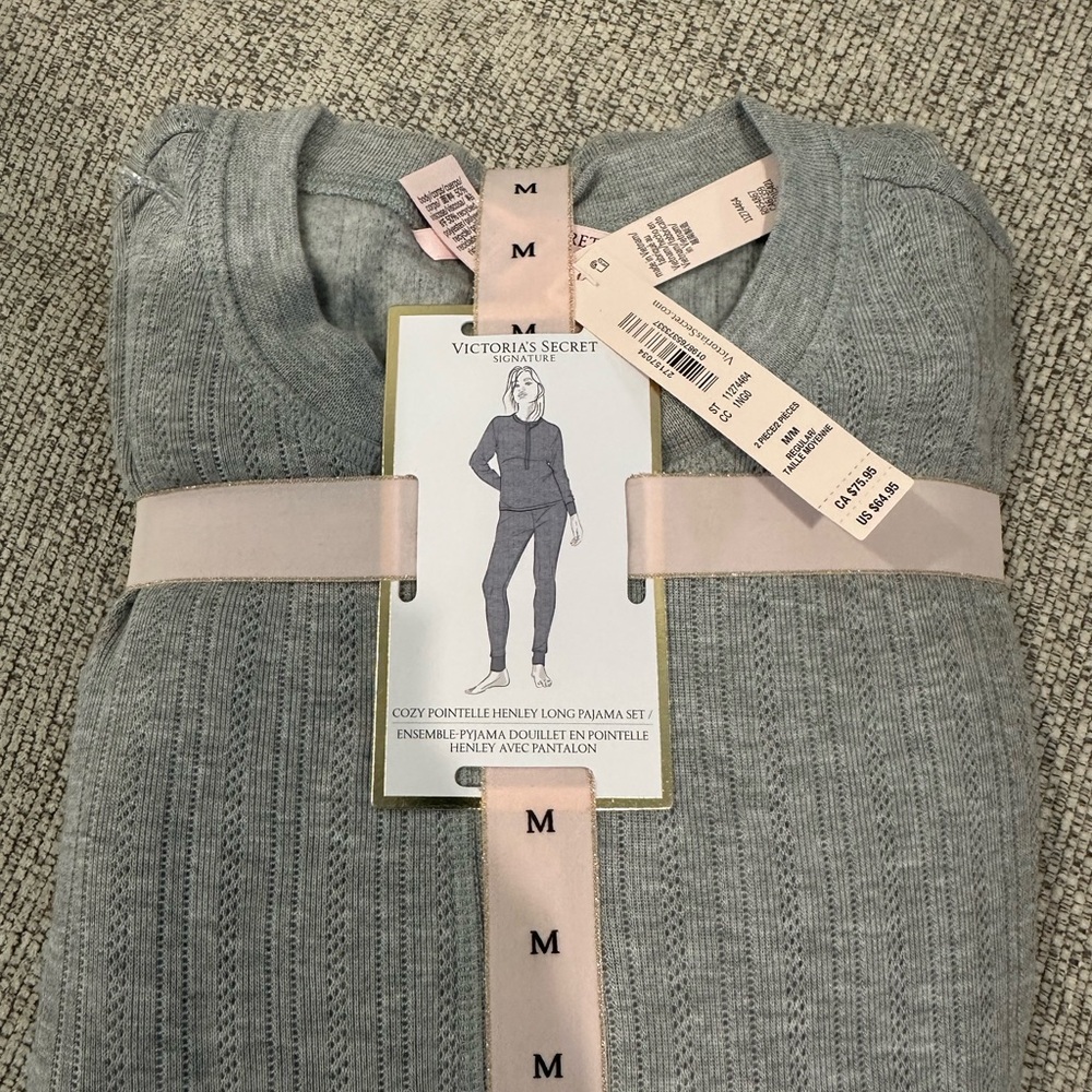 Victoria's Secret Heather Gray Pajama Set